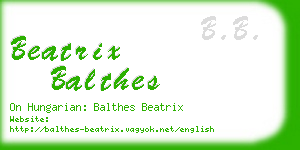 beatrix balthes business card